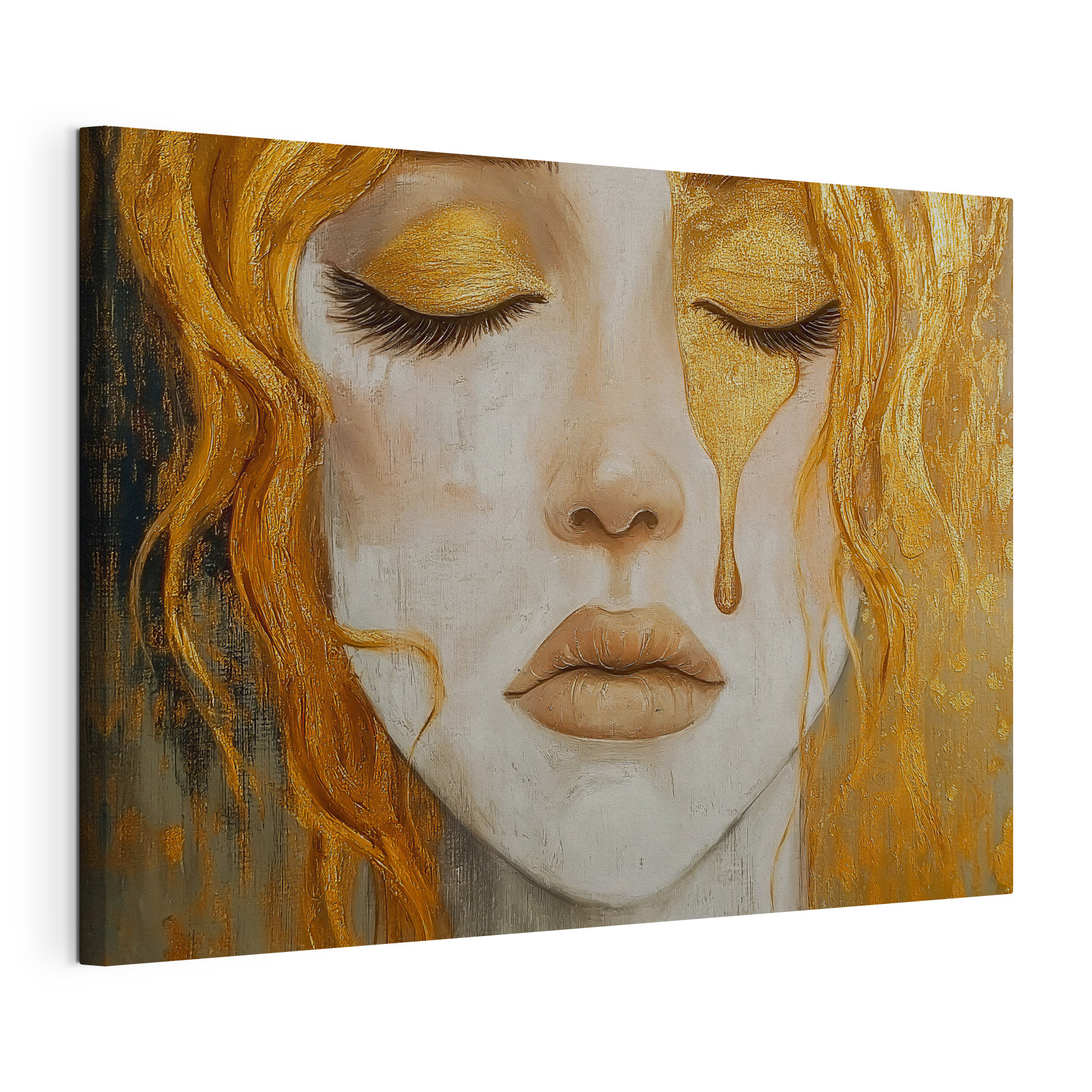 Melancholy beauty with flowing colors