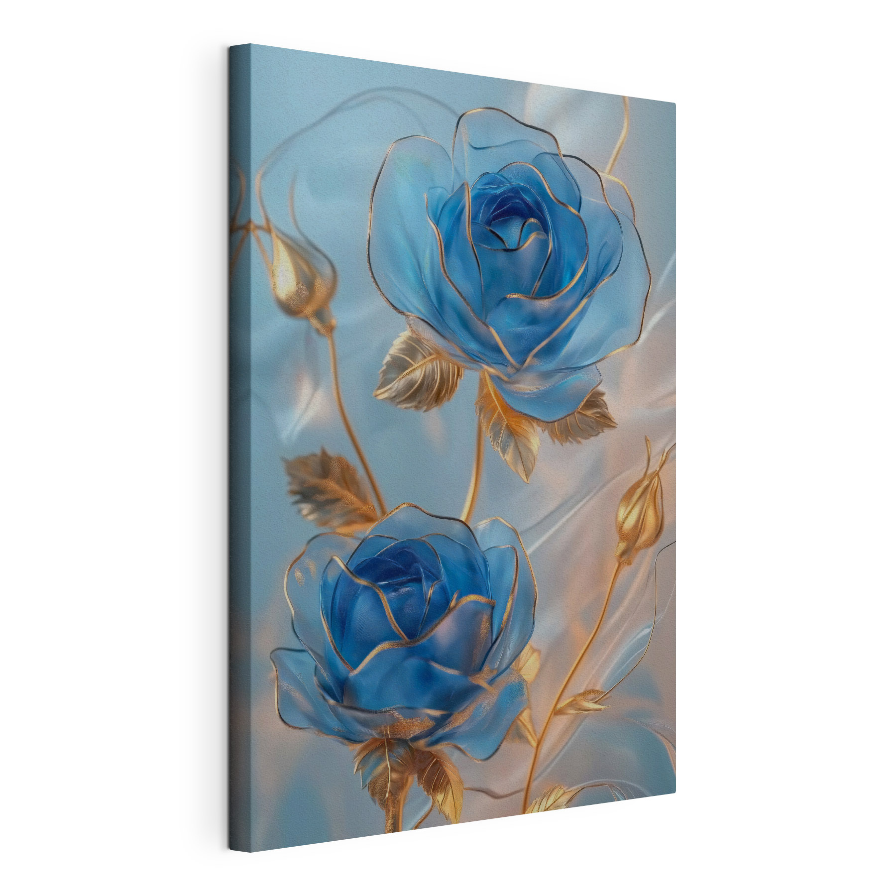 Delicate blue roses in soft light