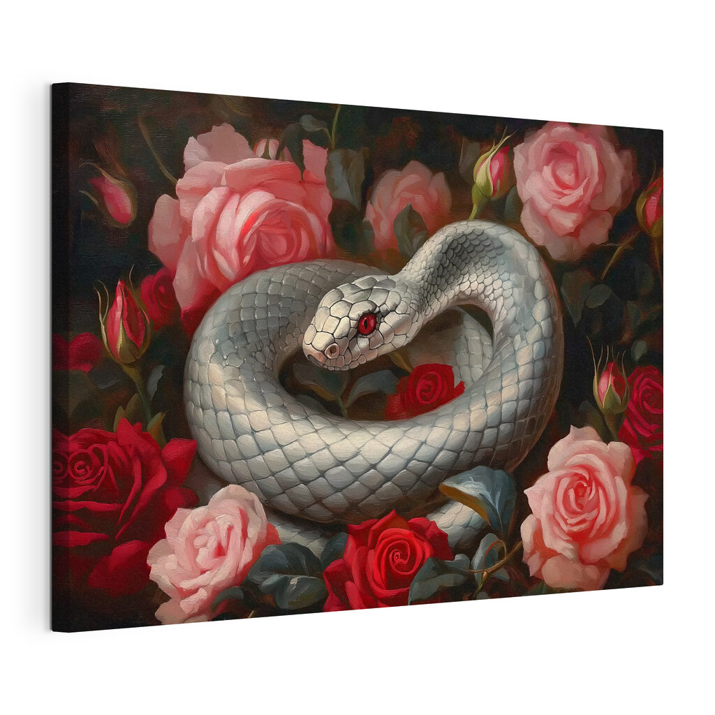 Snake in a bed of roses Snake in a bed of roses