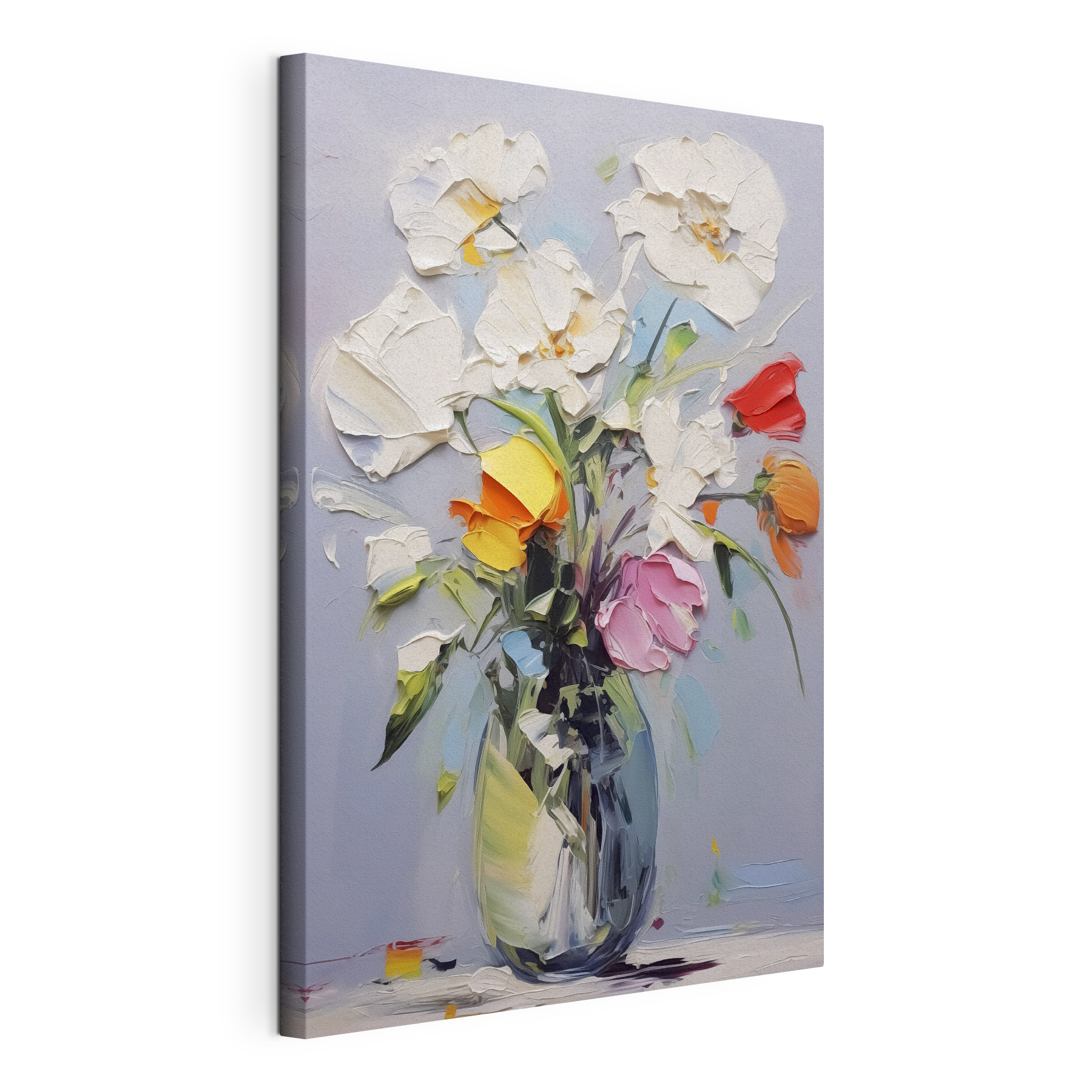 Painting of flowers in a vase Painting of flowers in a vase