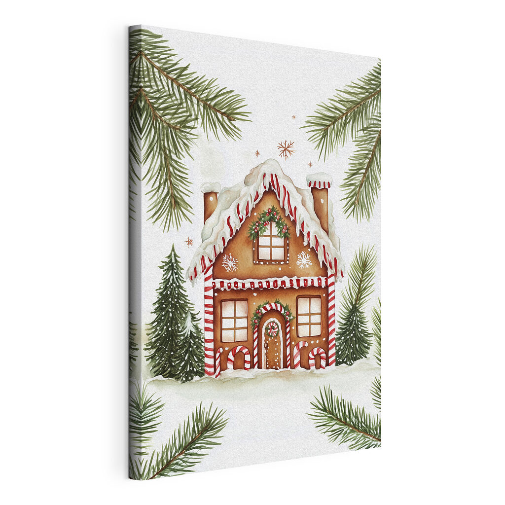 Gingerbread house with snow on it Gingerbread house with snow on it
