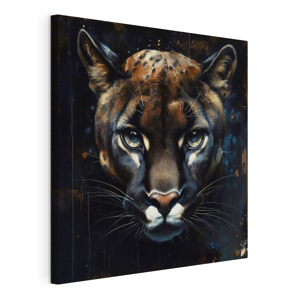 Painting of a wild cat Painting of a wild cat