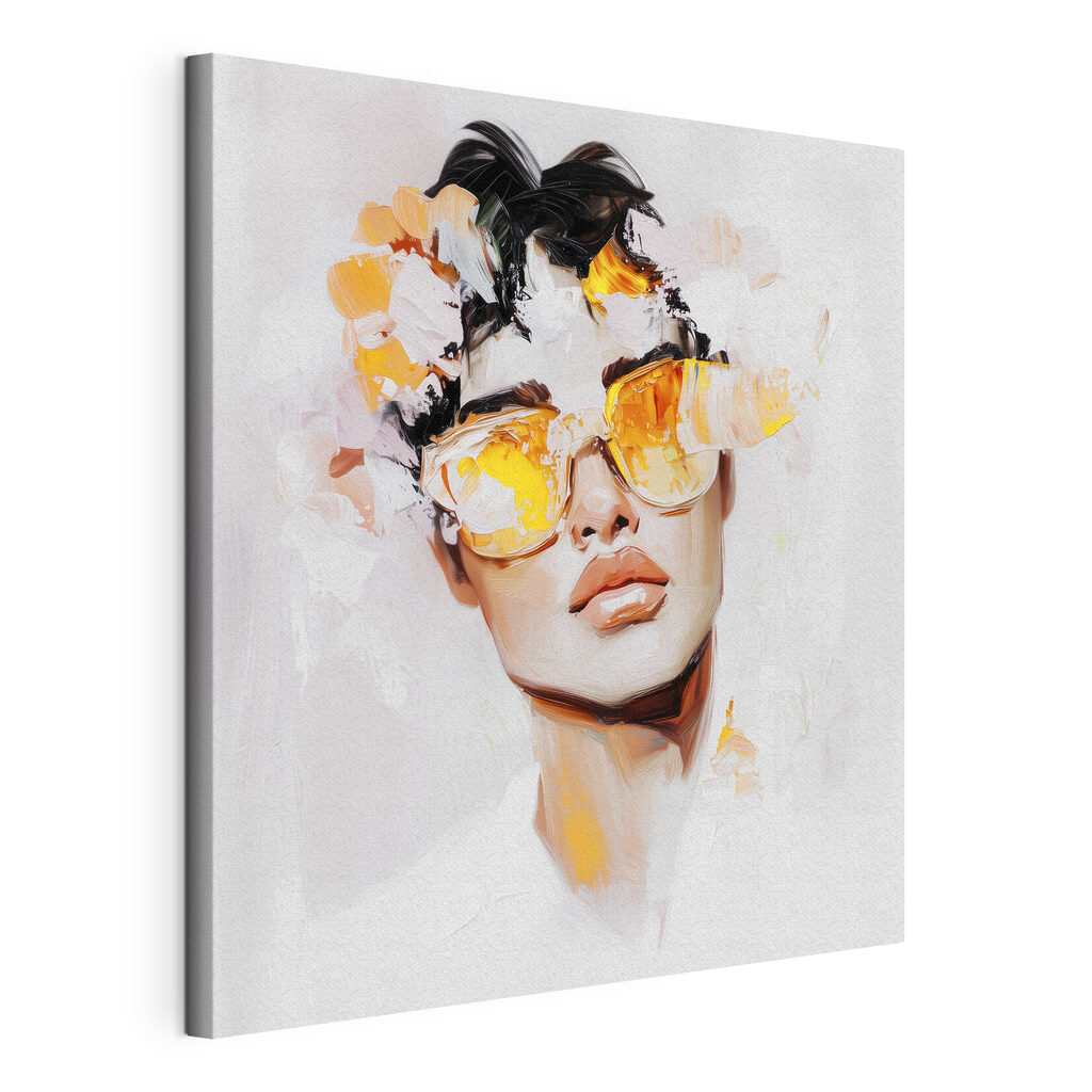 Man wearing sunglasses and flowers on his head Man wearing sunglasses and flowers on his head