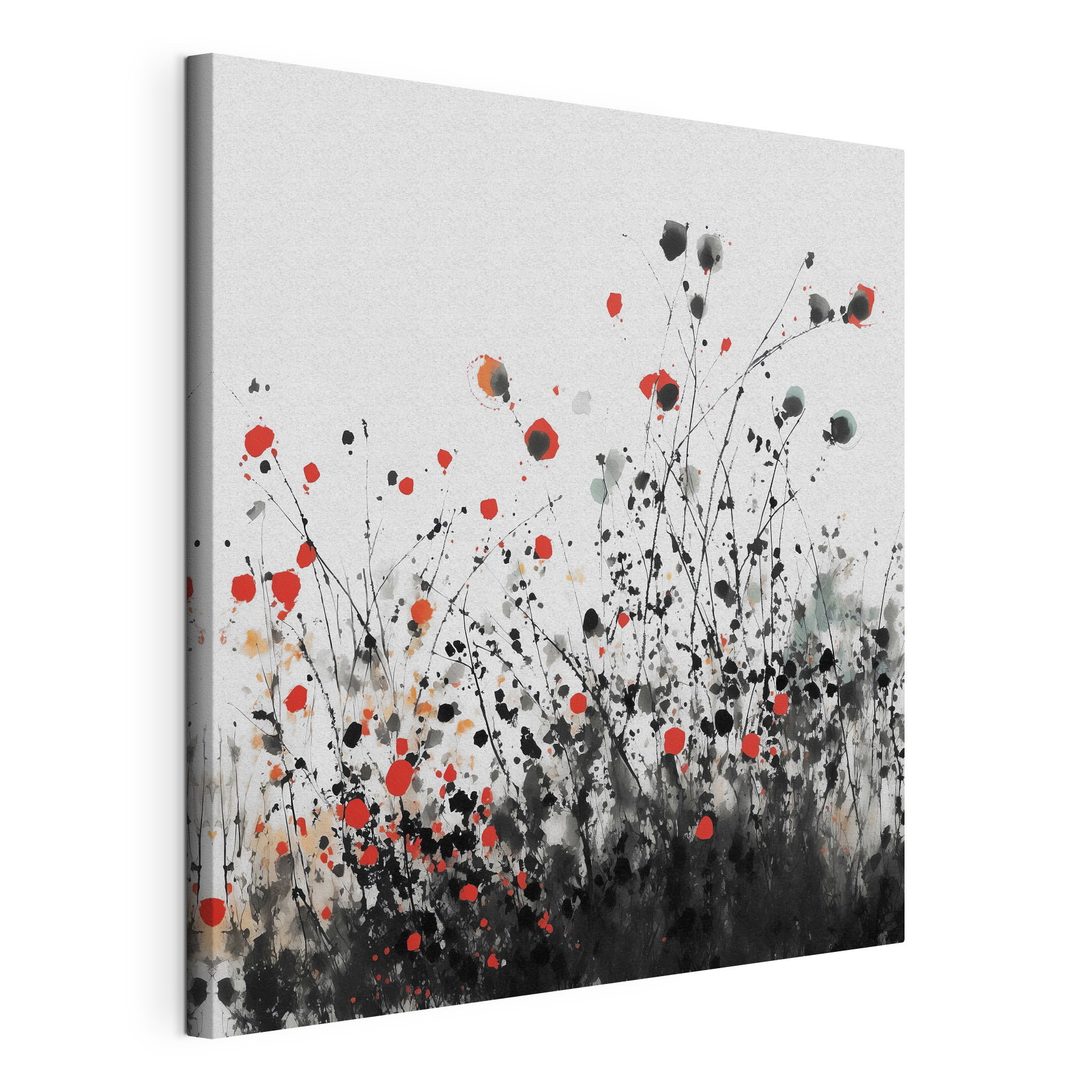 Group of flowers with red and black spots