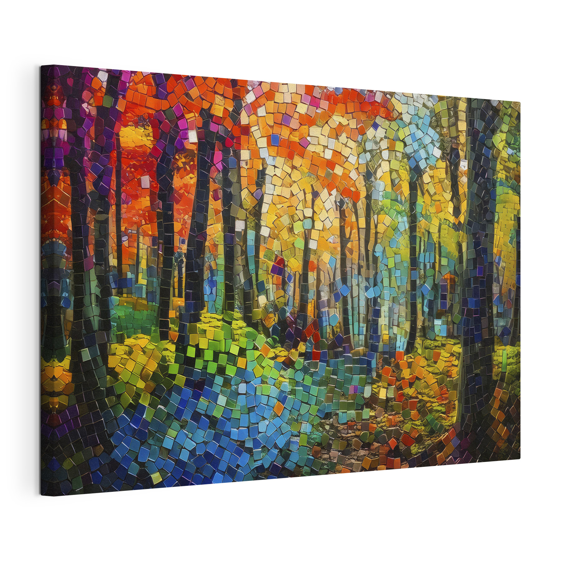 Mosaic of trees and grass