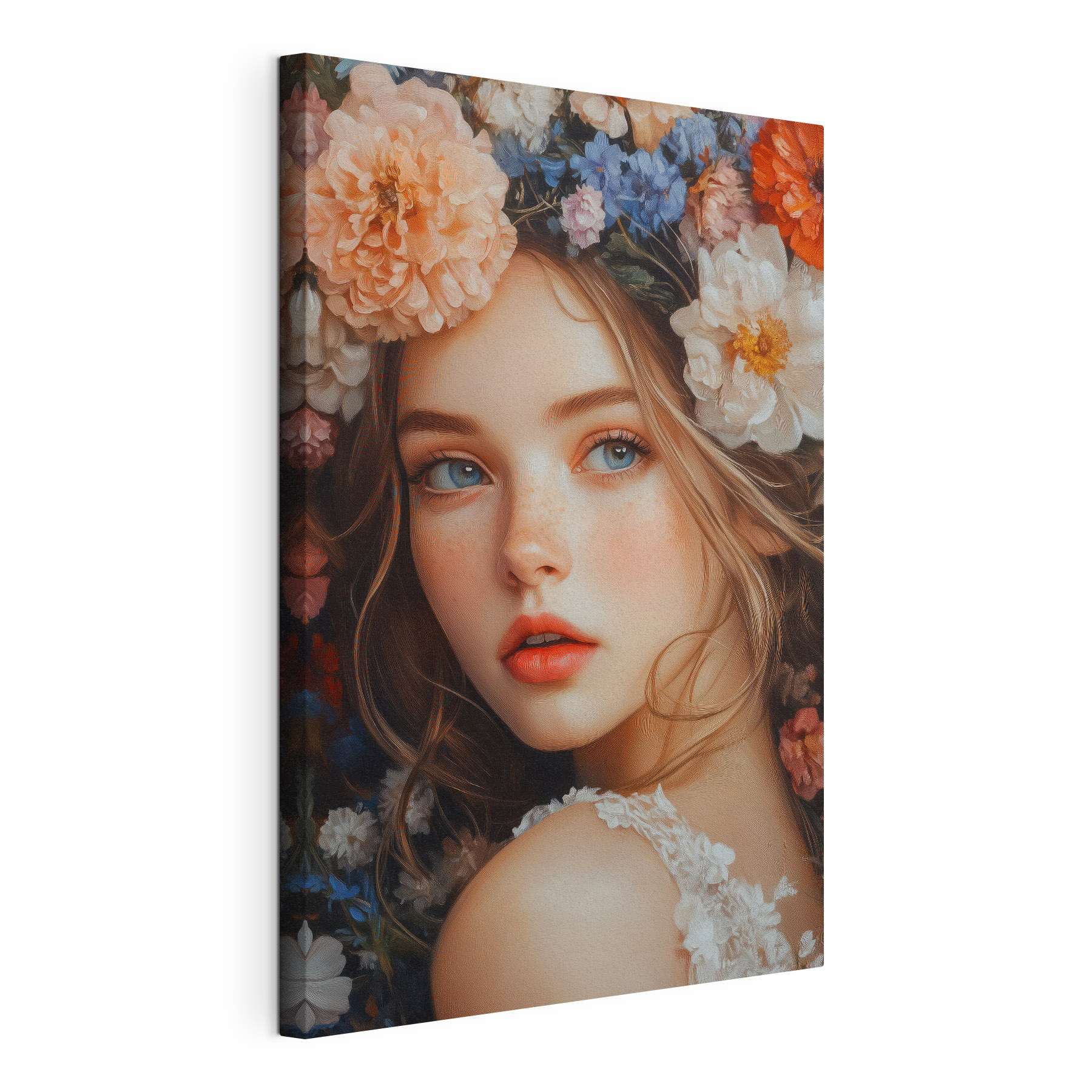 Woman with flowers in her hair Woman with flowers in her hair