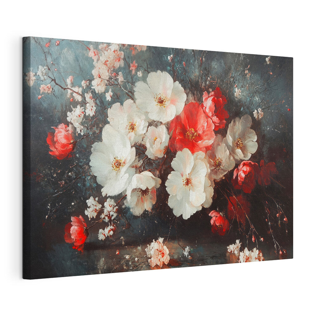 Painting of flowers on a table