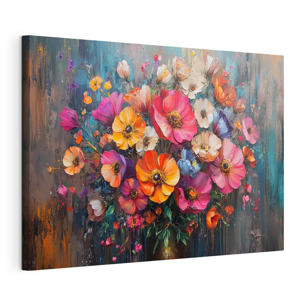 Painting of flowers in a vase Painting of flowers in a vase