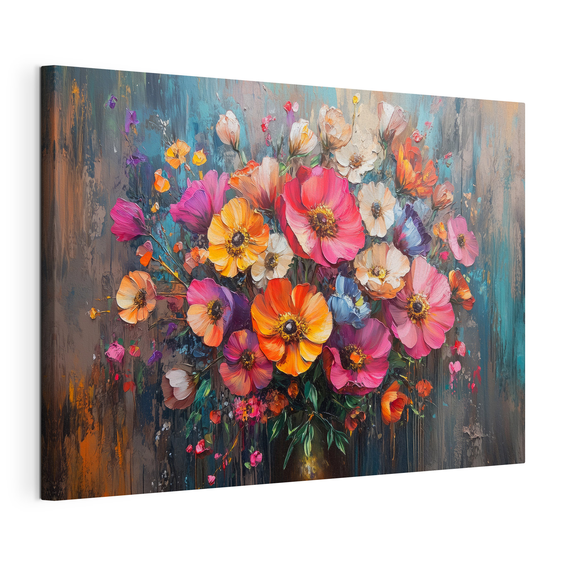 Painting of flowers in a vase Painting of flowers in a vase