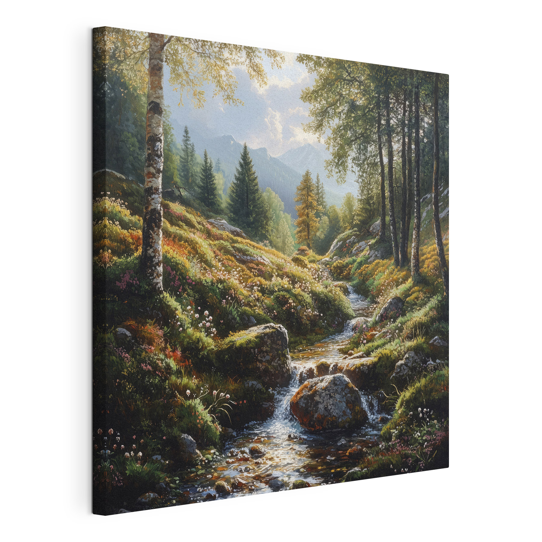 Stream running through a forest Stream running through a forest