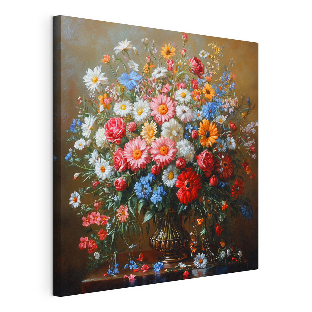 Painting of a bouquet of flowers Painting of a bouquet of flowers