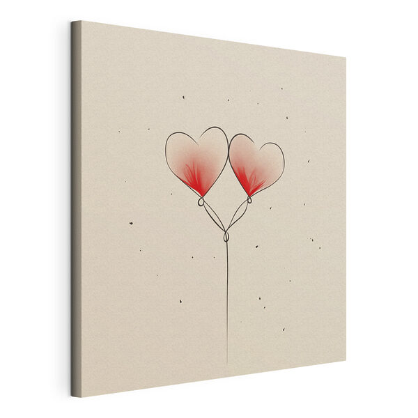 Quadri Due cuori disegnati su un filo (COD: s42036) Quadri Quadri Due cuori disegnati su un filo (COD: s42036)