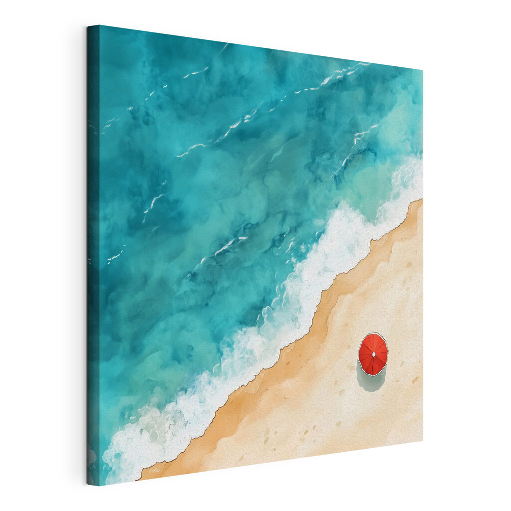 An umbrella on a beach An umbrella on a beach