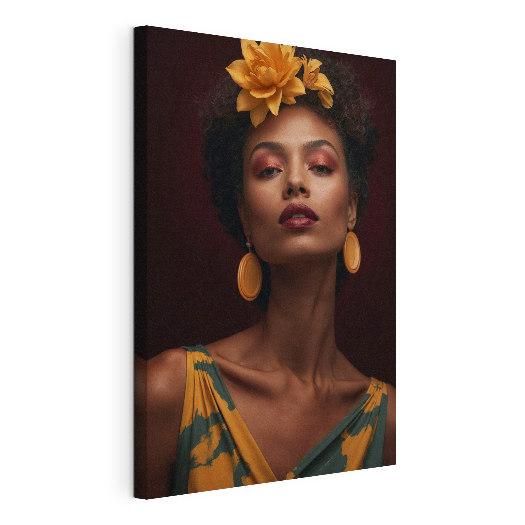 Woman with a flower in her hair Woman with a flower in her hair