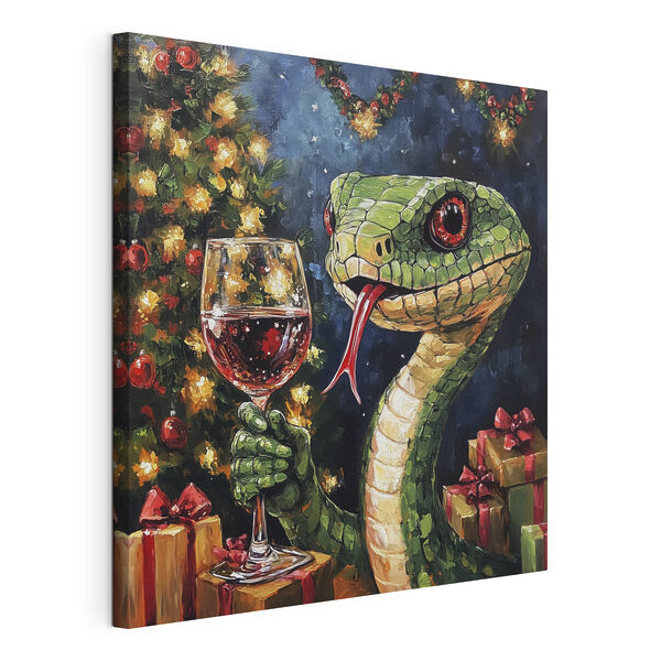 Quadri Dipinto raffigurante un serpente con in mano un bicchiere di vino (COD: s42106) Quadri Quadri Dipinto raffigurante un serpente con in mano un bicchiere di vino (COD: s42106)