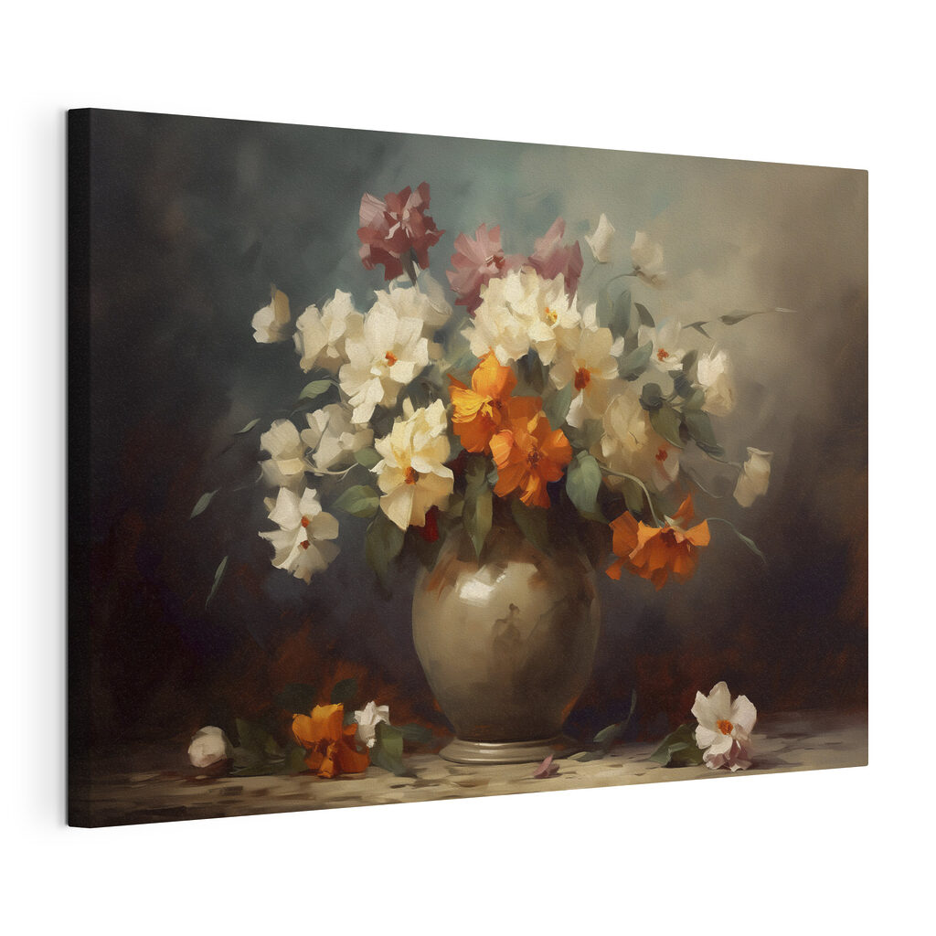 Painting of flowers in a vase Painting of flowers in a vase