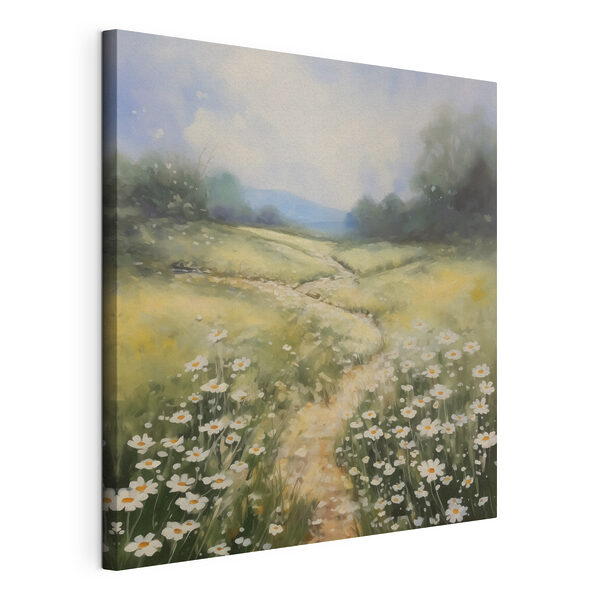 Quadri Dipinto raffigurante un sentiero che attraversa un campo di fiori (COD: s42134) Quadri Quadri Dipinto raffigurante un sentiero che attraversa un campo di fiori (COD: s42134)