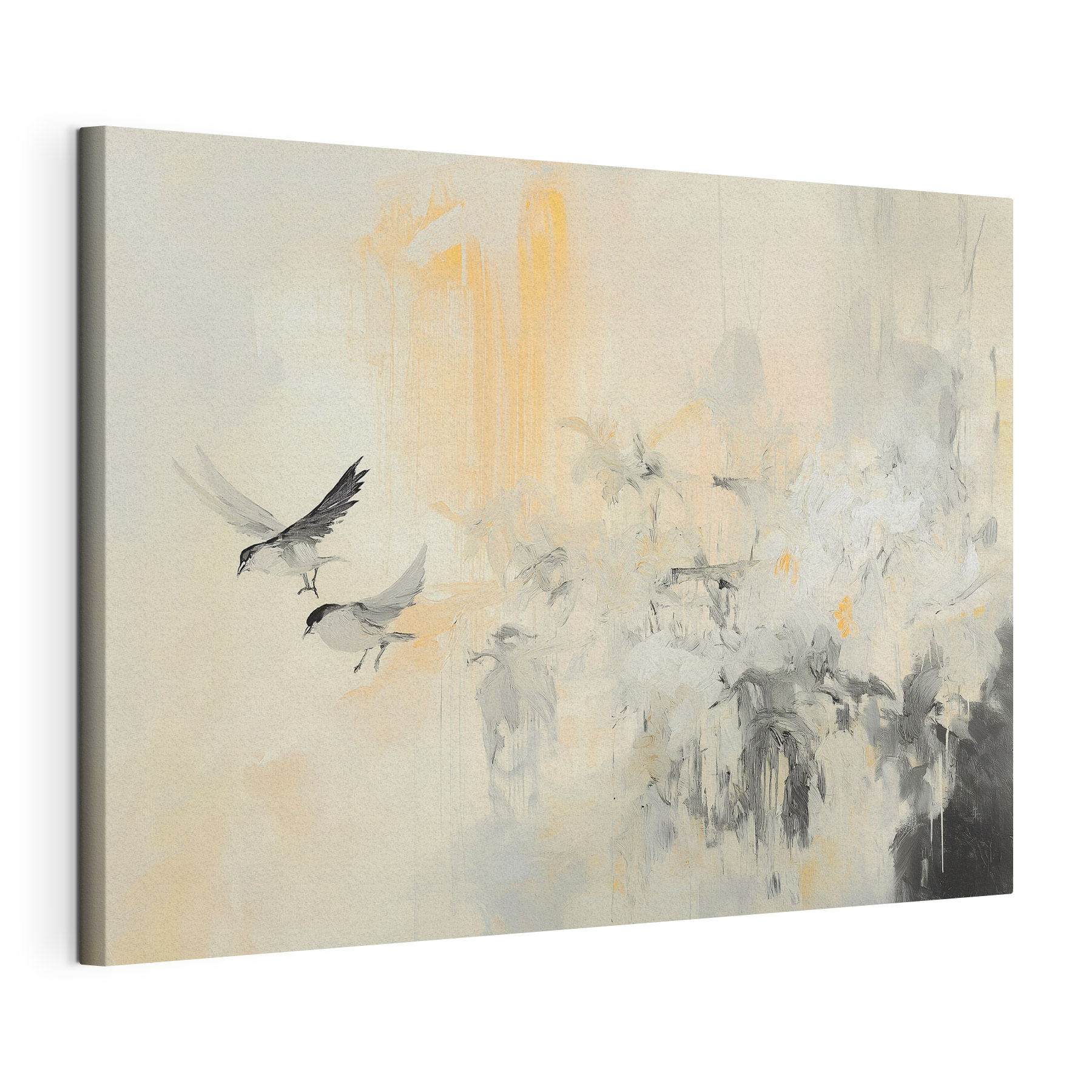 Painting of birds flying in the air Painting of birds flying in the air