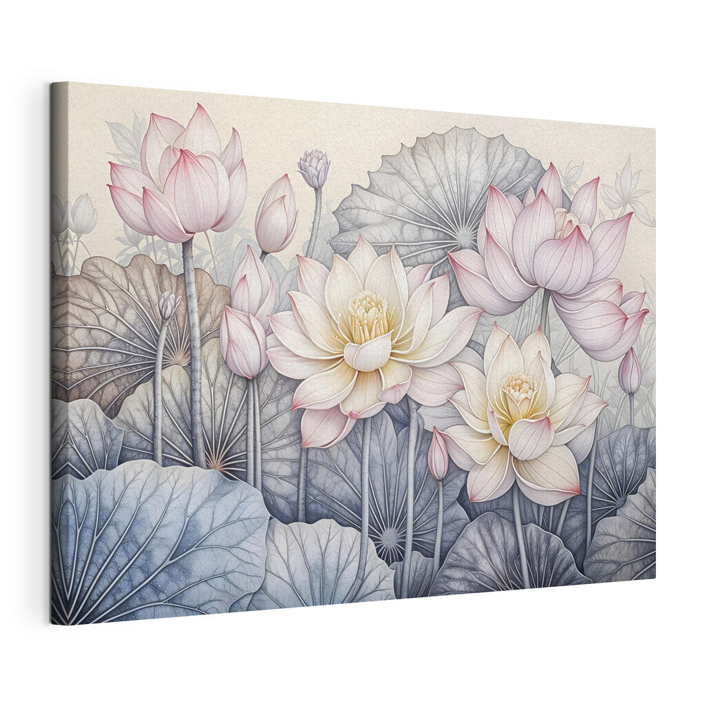 Delicate blooms in tranquil waters