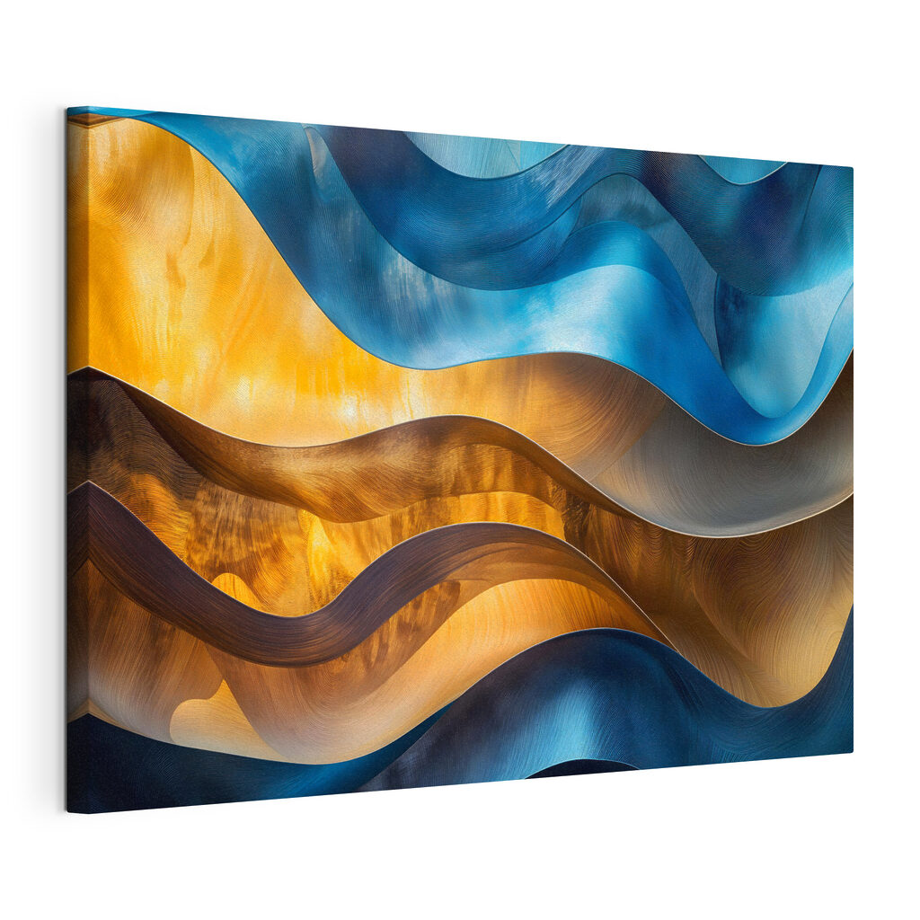 Blue and yellow wavy lines Blue and yellow wavy lines