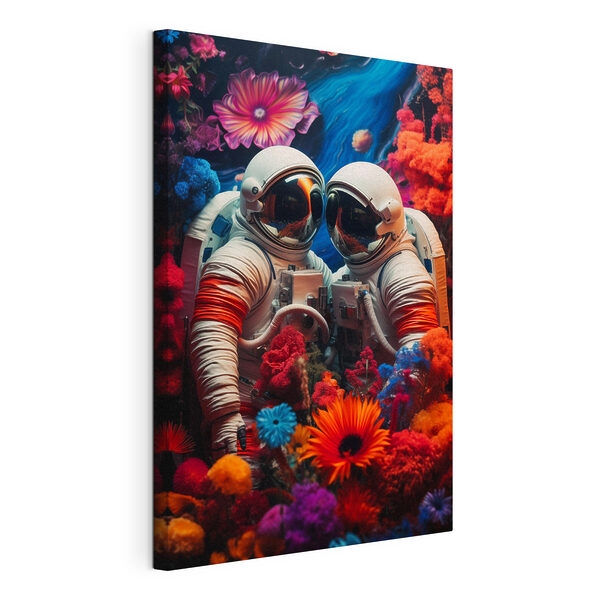 Quadri Due astronauti in tuta spaziale con dei fiori (COD: s42285) Quadri Quadri Due astronauti in tuta spaziale con dei fiori (COD: s42285)