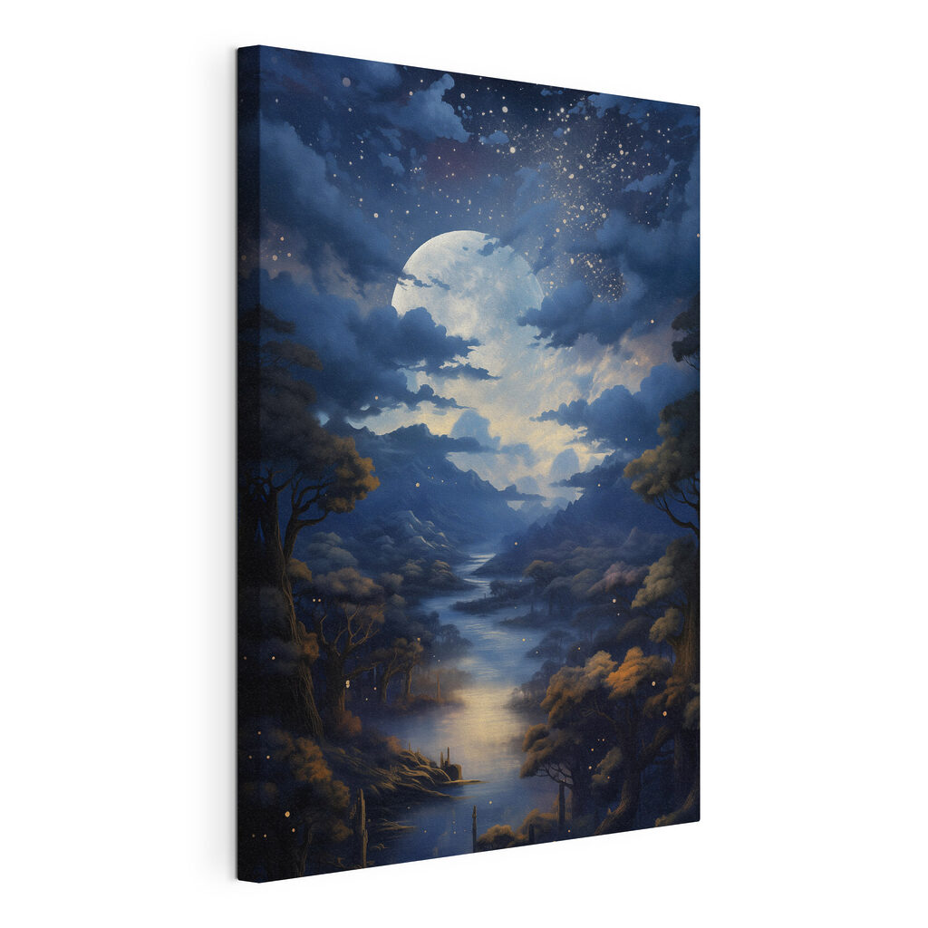 Moon over a river Moon over a river
