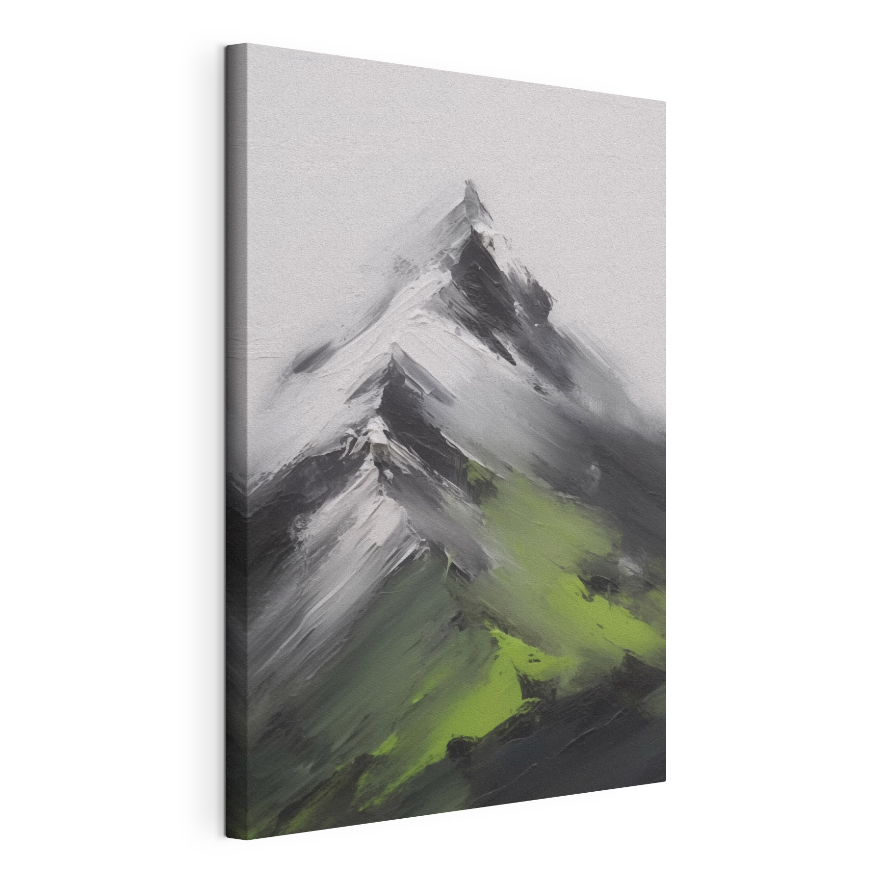 Painting of a mountain peak Painting of a mountain peak