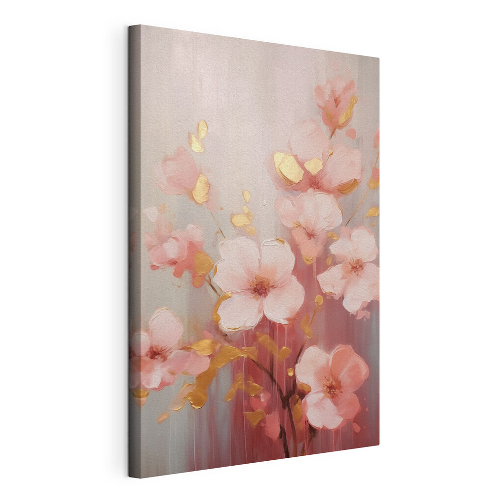Painting of pink flowers