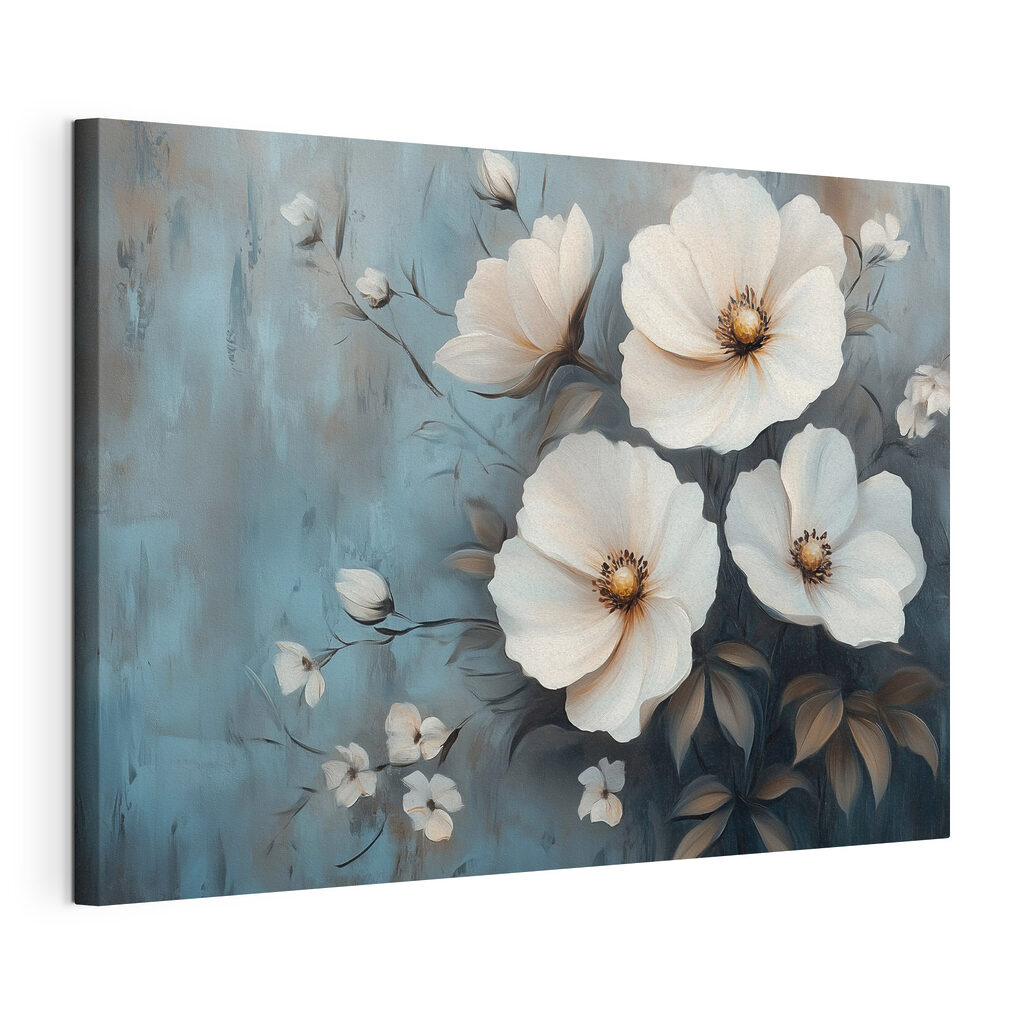 Painting of white flowers Painting of white flowers