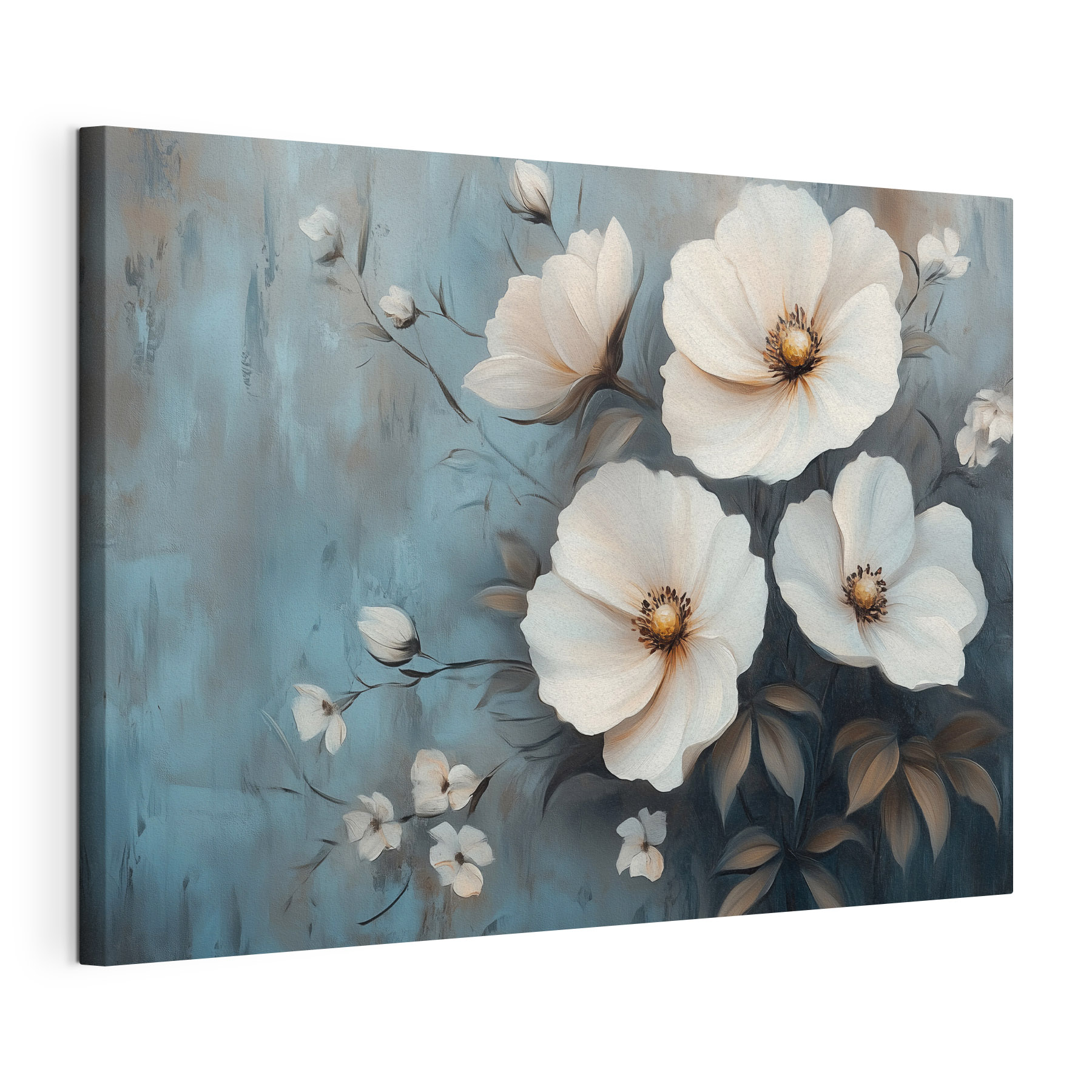 Painting of white flowers Painting of white flowers