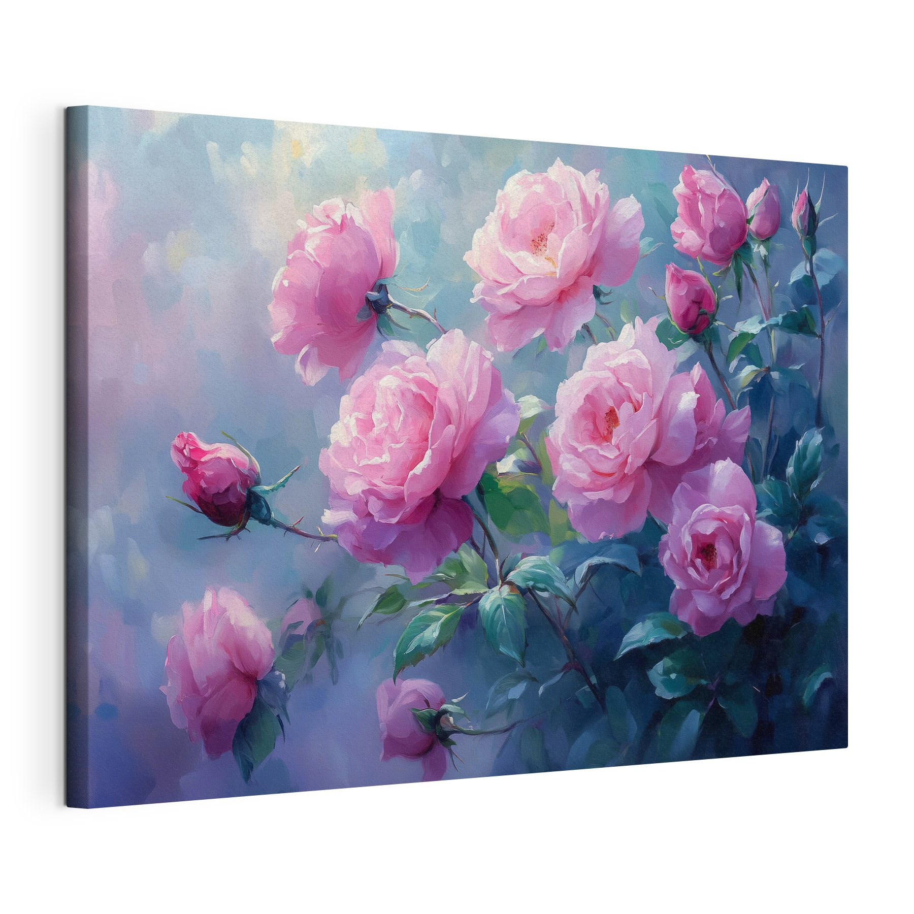 Painting of pink flowers Painting of pink flowers