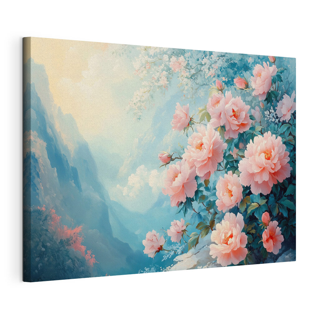 Painting of pink flowers Painting of pink flowers
