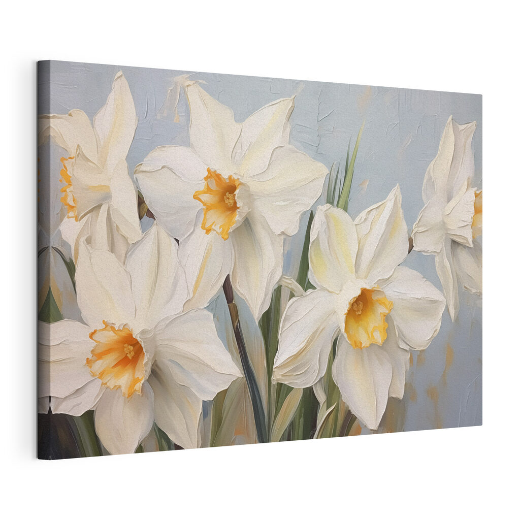 Painting of white flowers Painting of white flowers