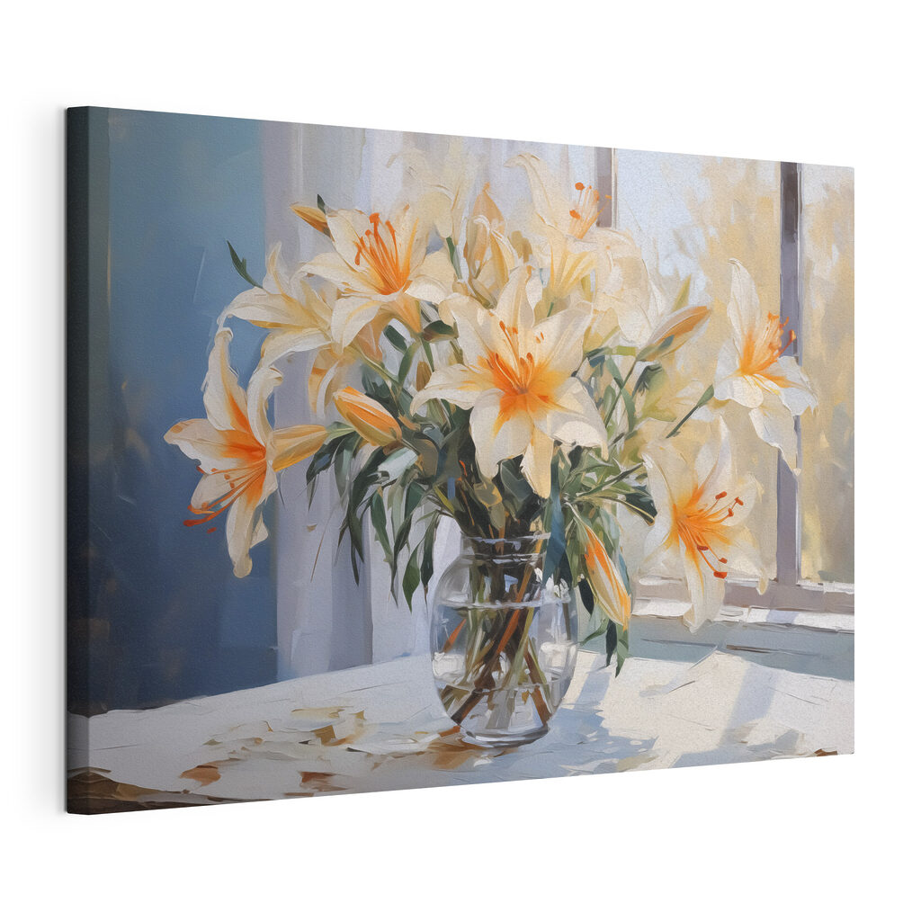 Vase of flowers on a table