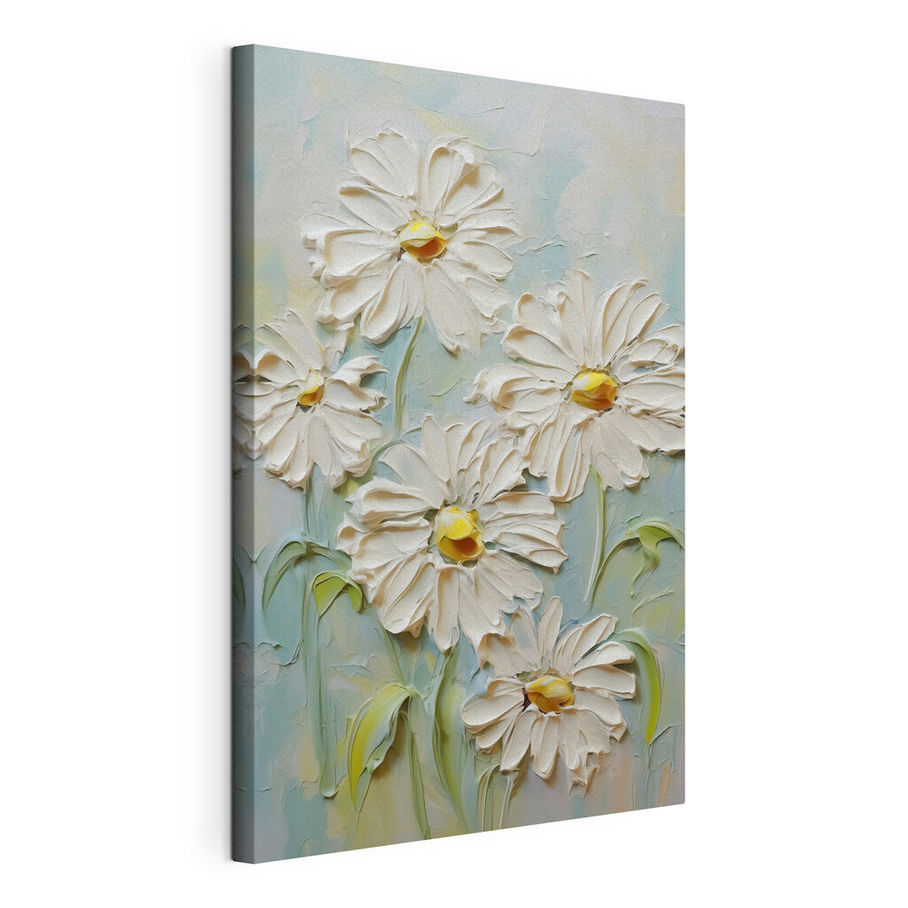 Painting of white flowers Painting of white flowers