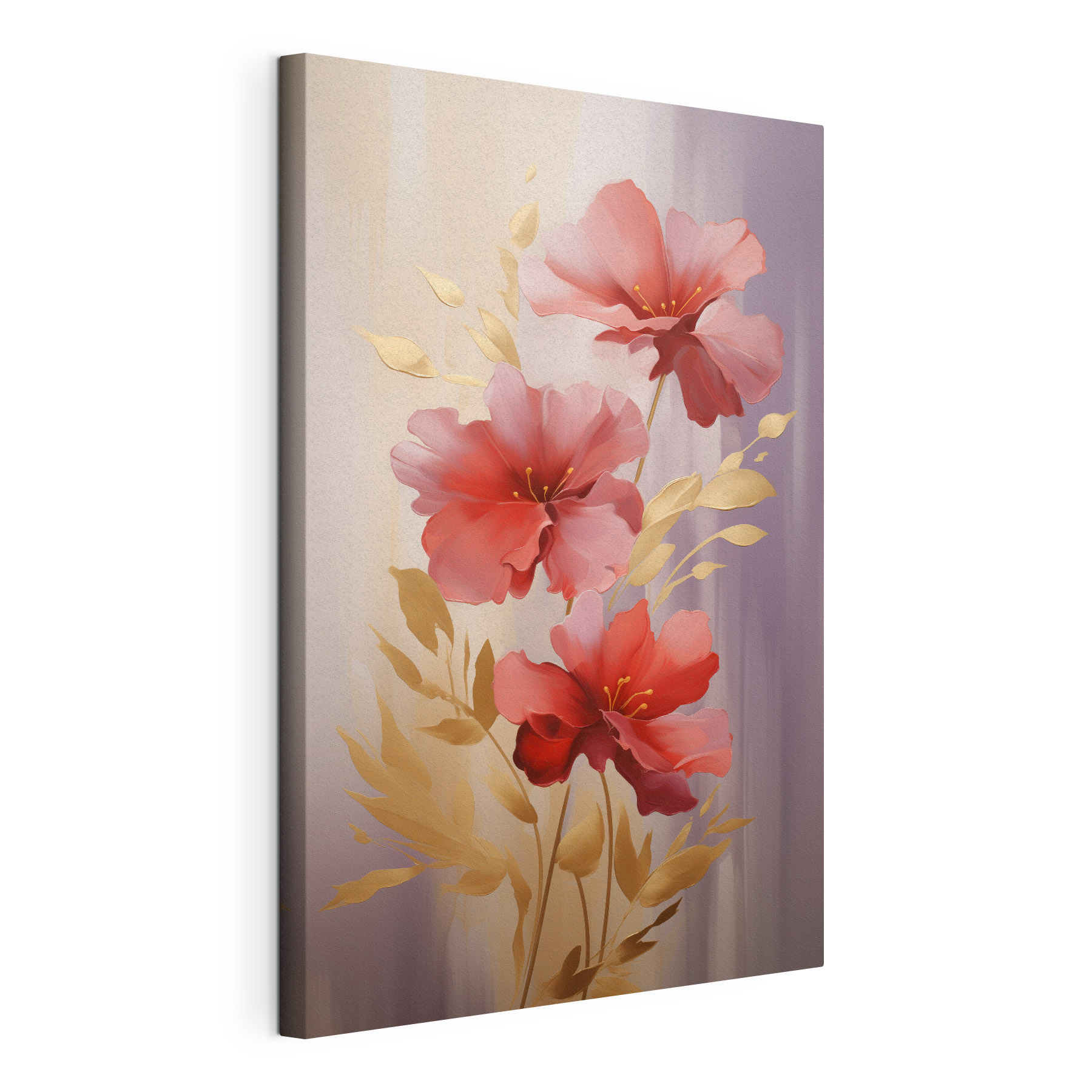Painting of pink flowers