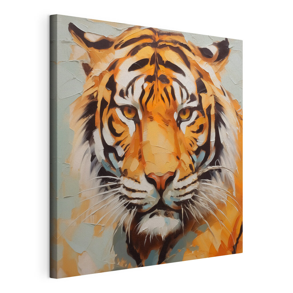 Tiger with a broken glass