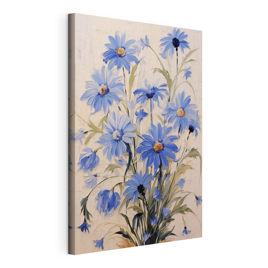 Painting of blue flowers
