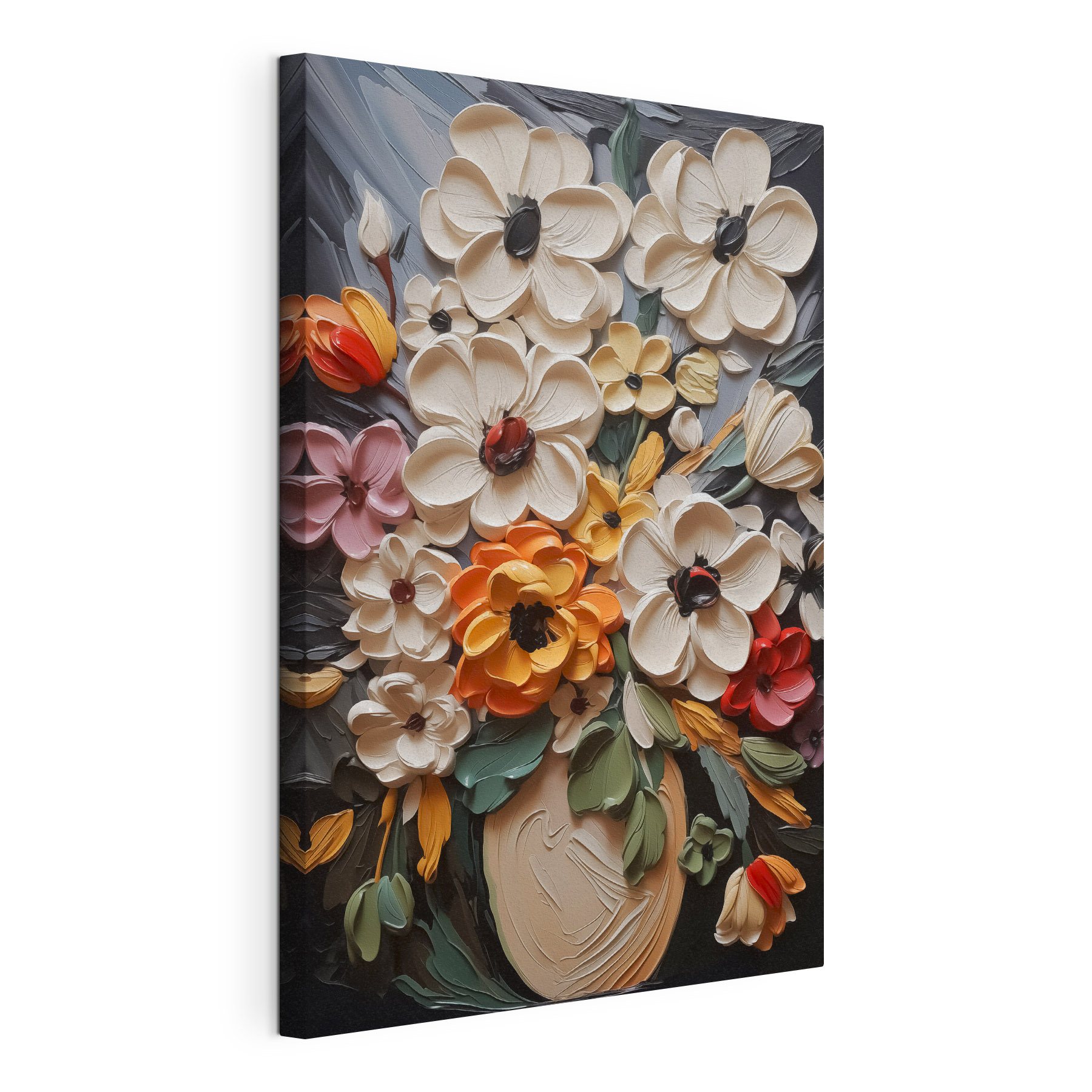 Beautifully crafted floral arrangement artwork