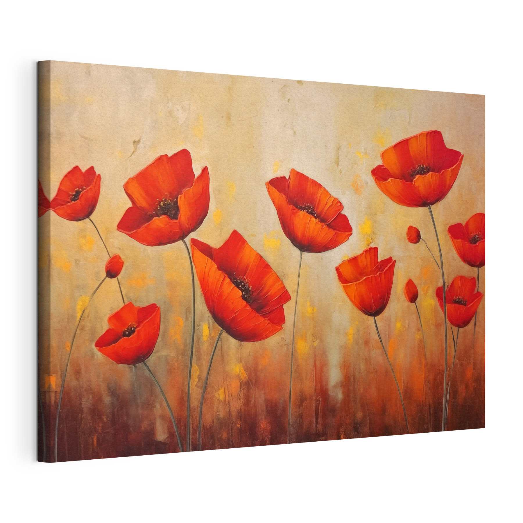 Painting of red flowers