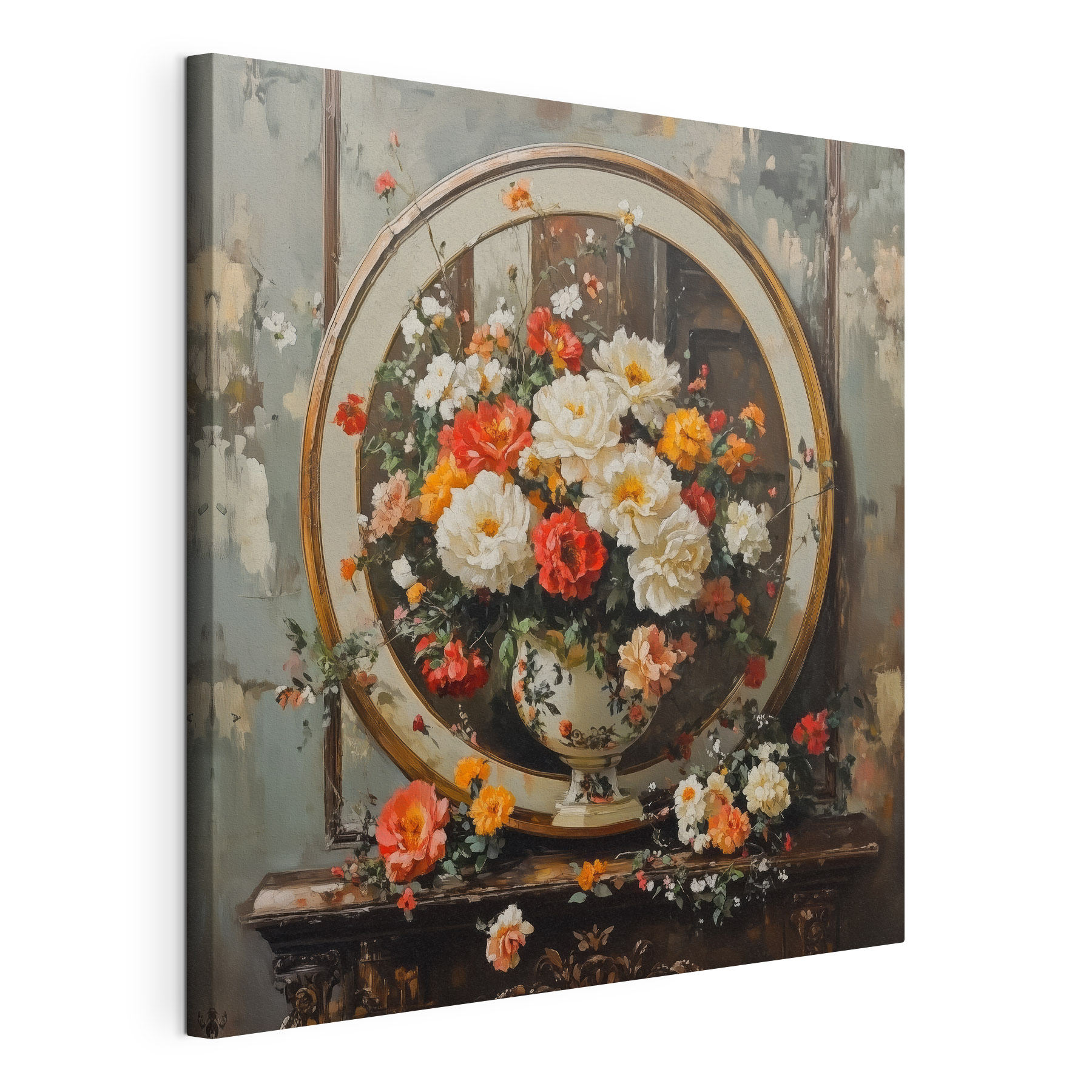 Painting of flowers in a vase Painting of flowers in a vase