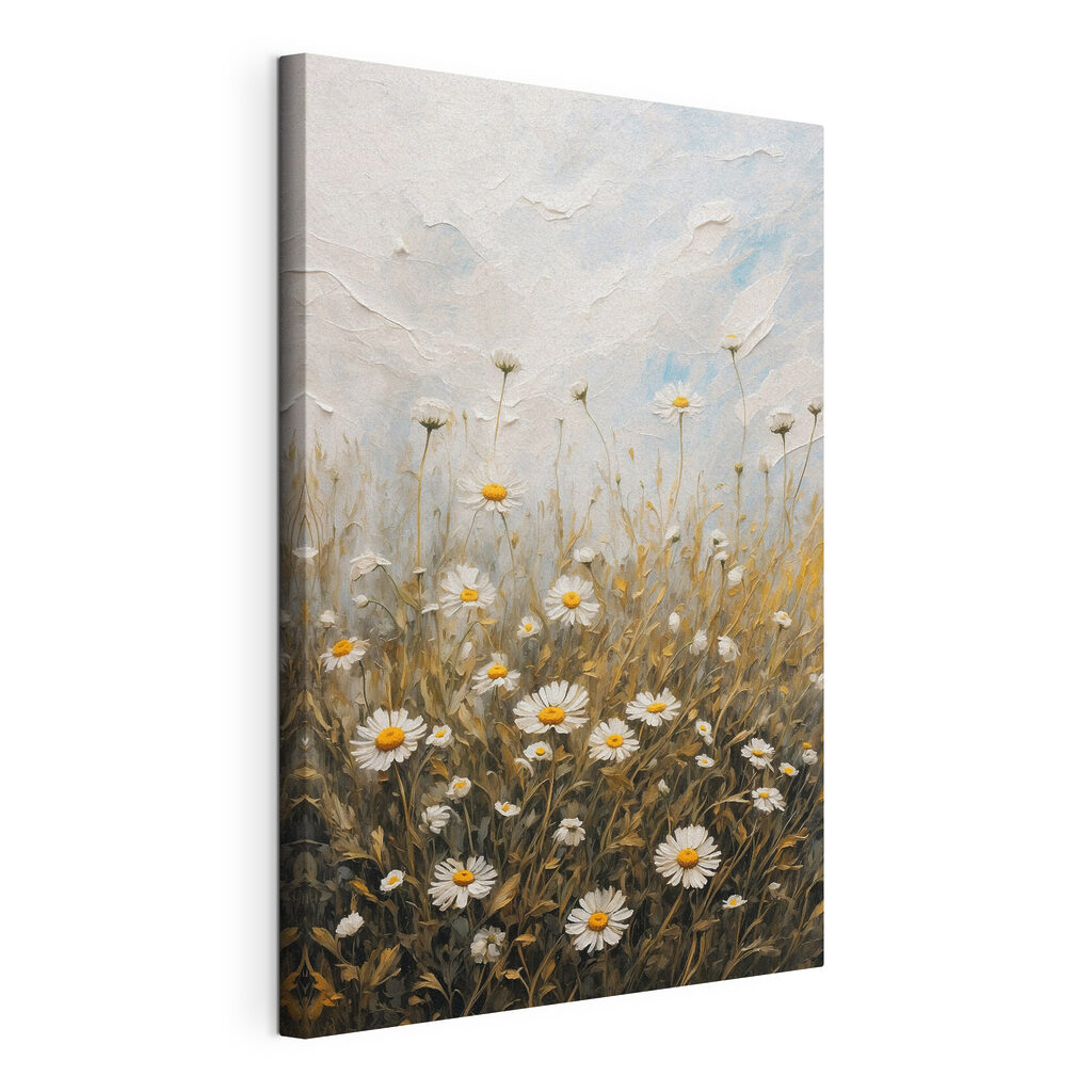Painting of a field of flowers Painting of a field of flowers
