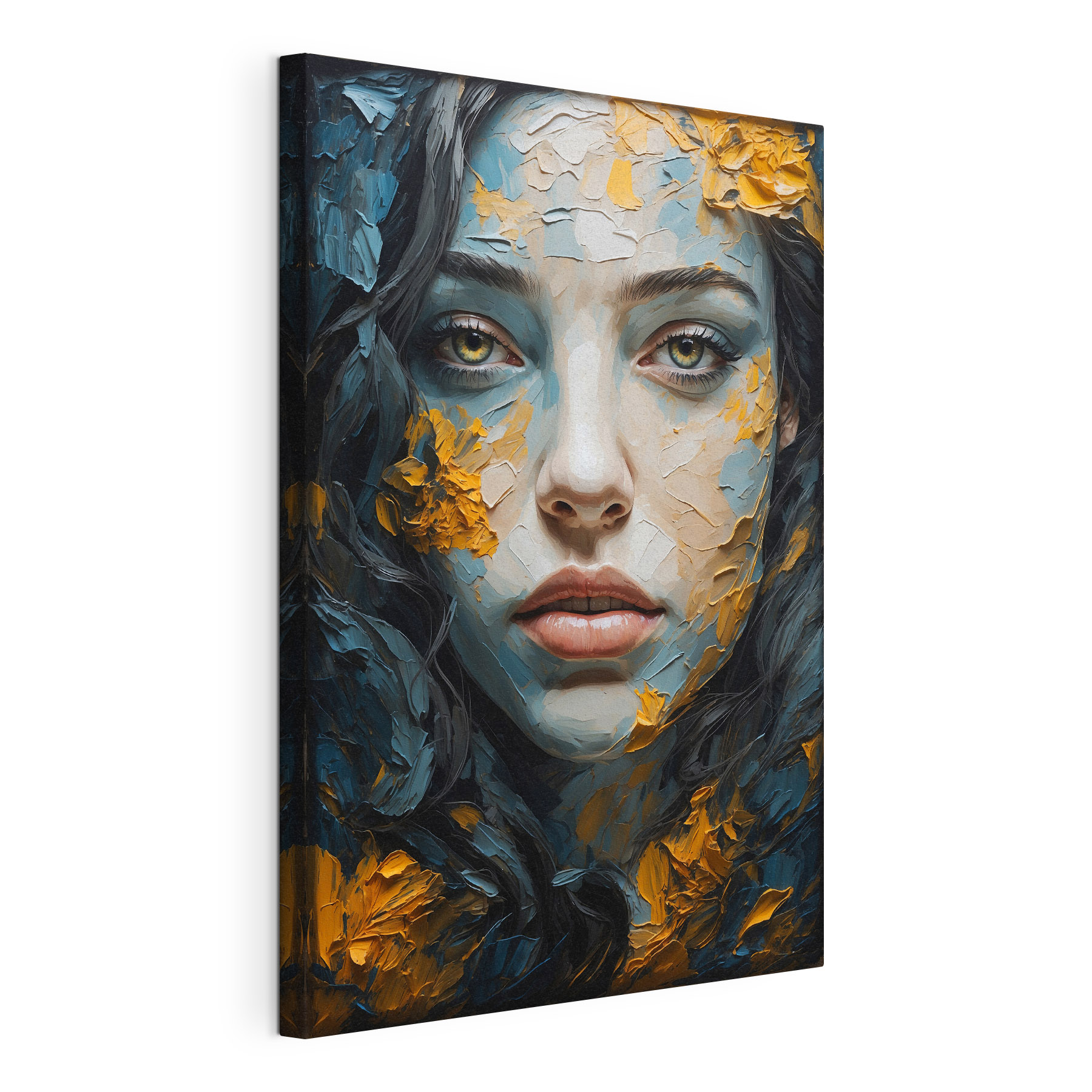 Woman with paint on her face Woman with paint on her face