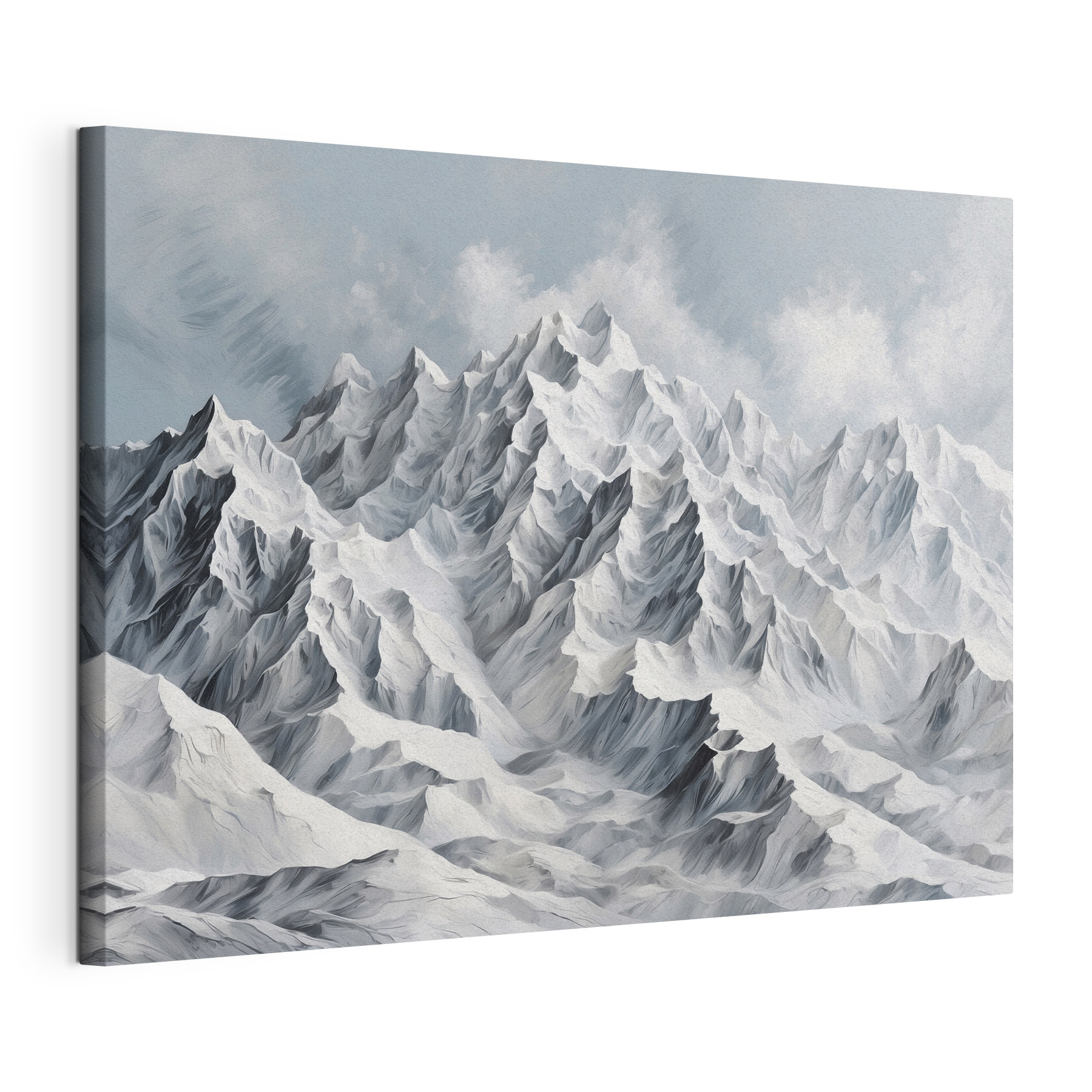 Mountain range with snow