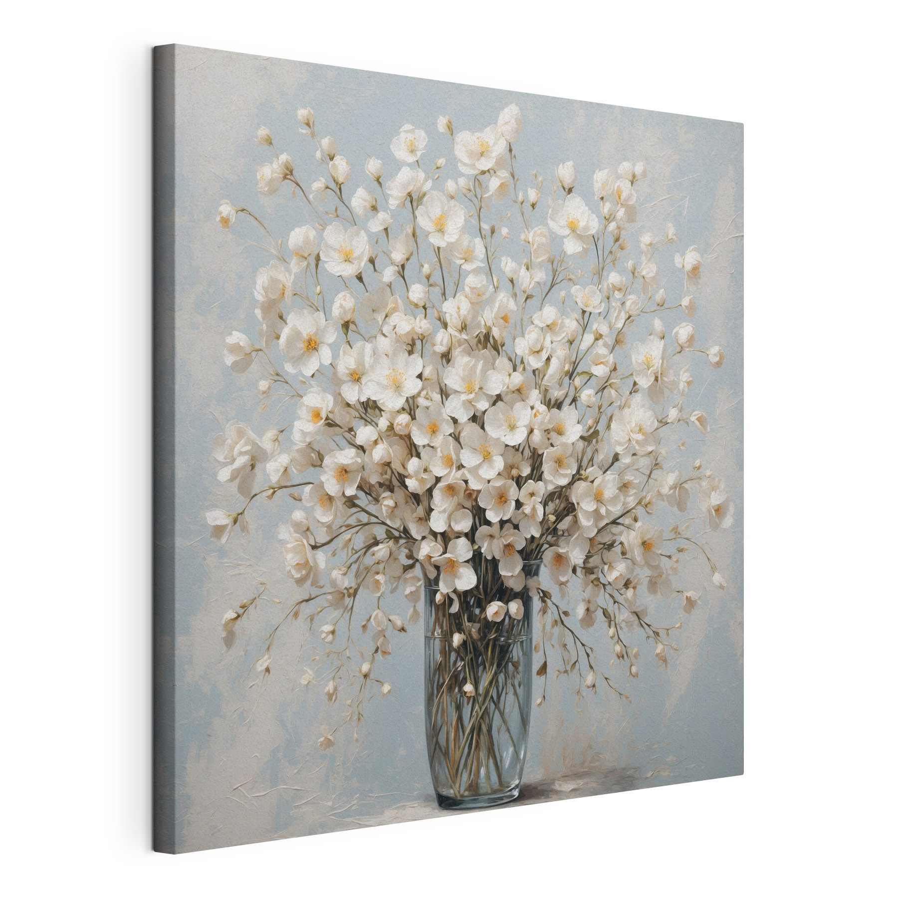 Vase of white flowers