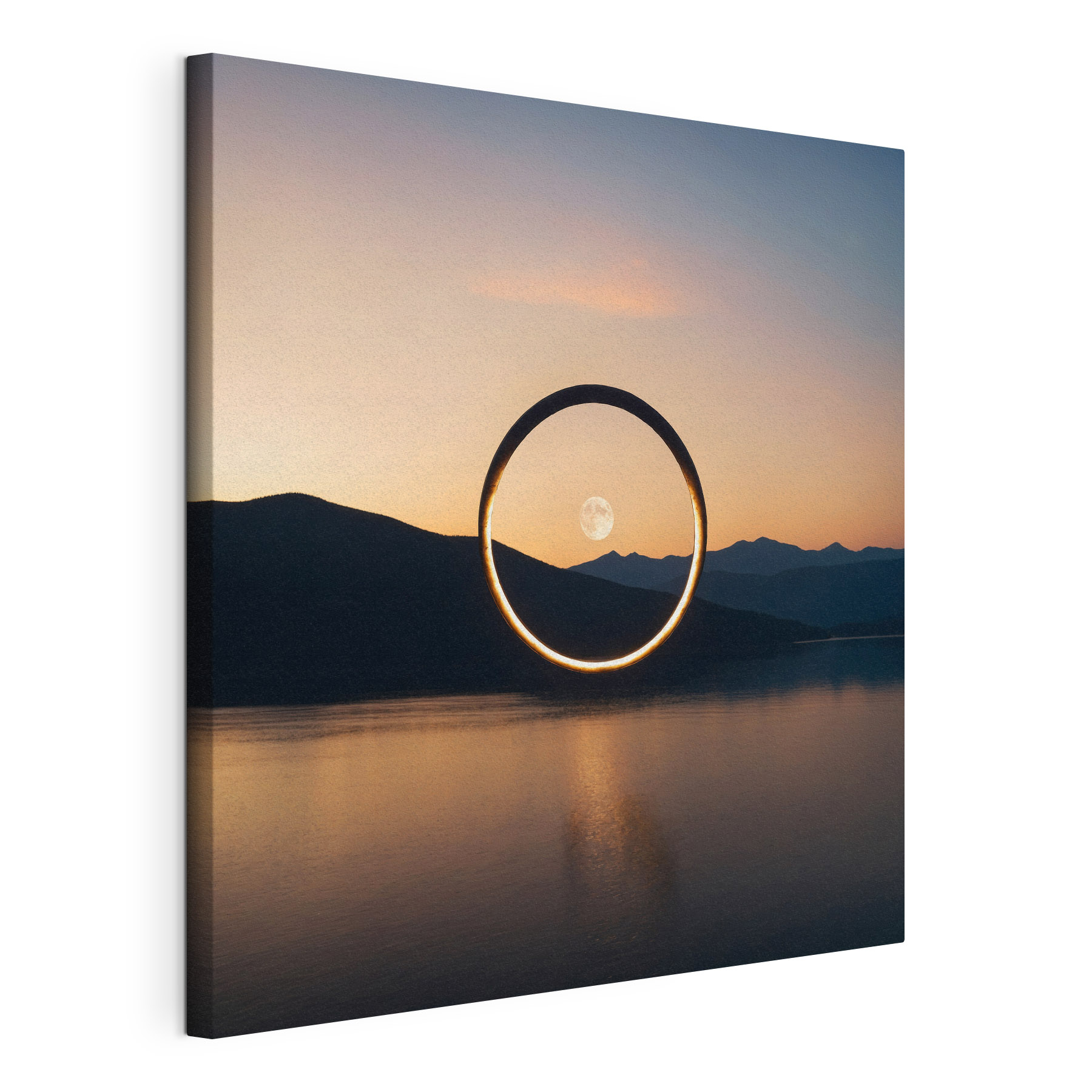 Circle in the air over water