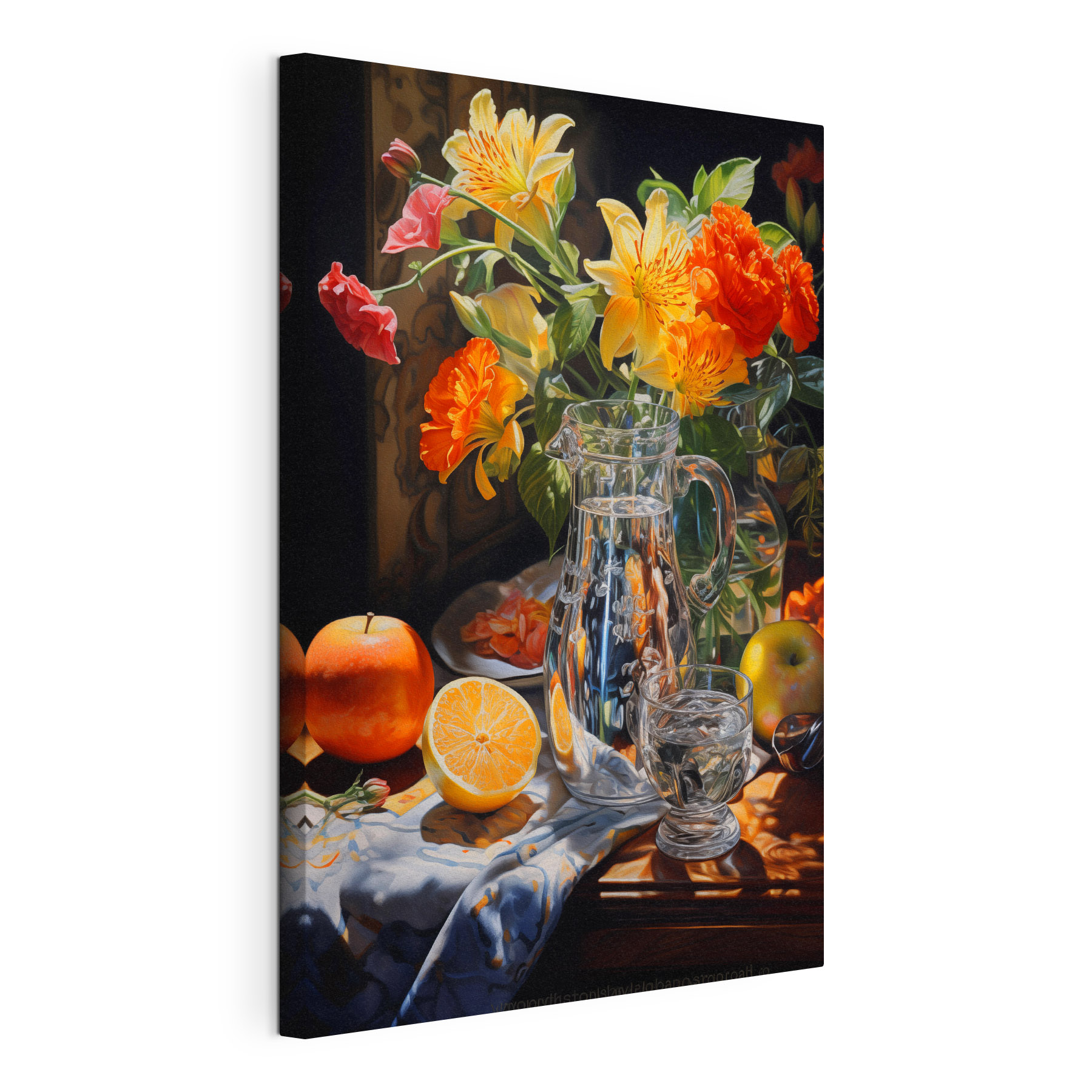 Still life with flowers and fruit Still life with flowers and fruit