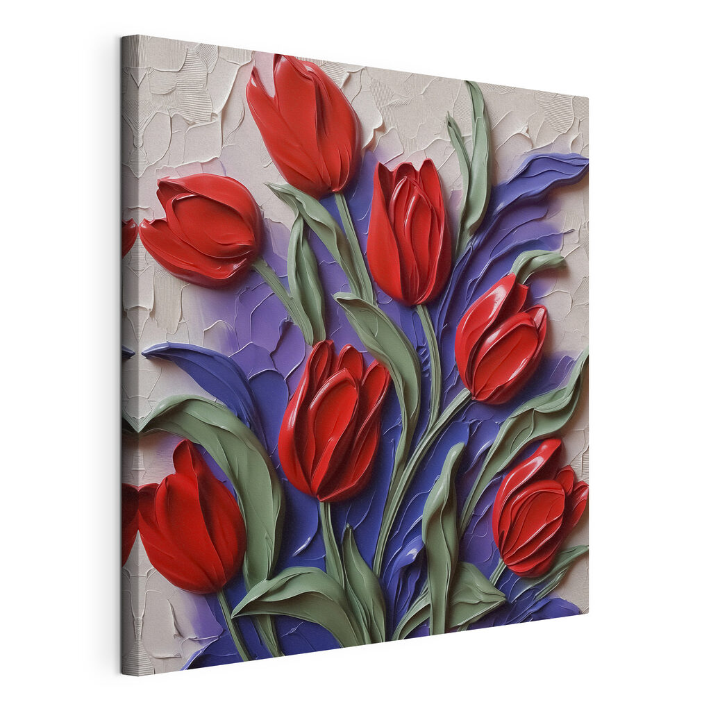 Painting of red flowers Painting of red flowers