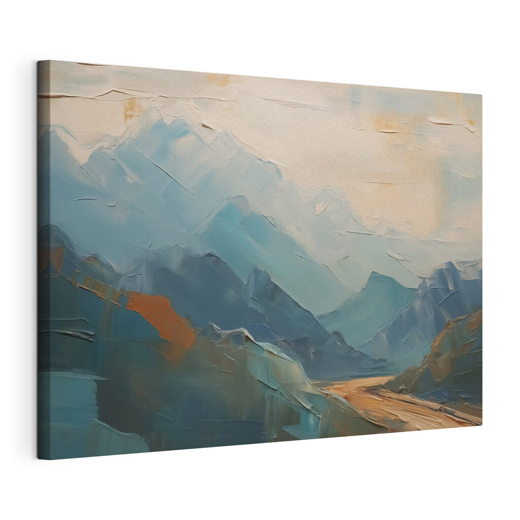Painting of a mountain range Painting of a mountain range