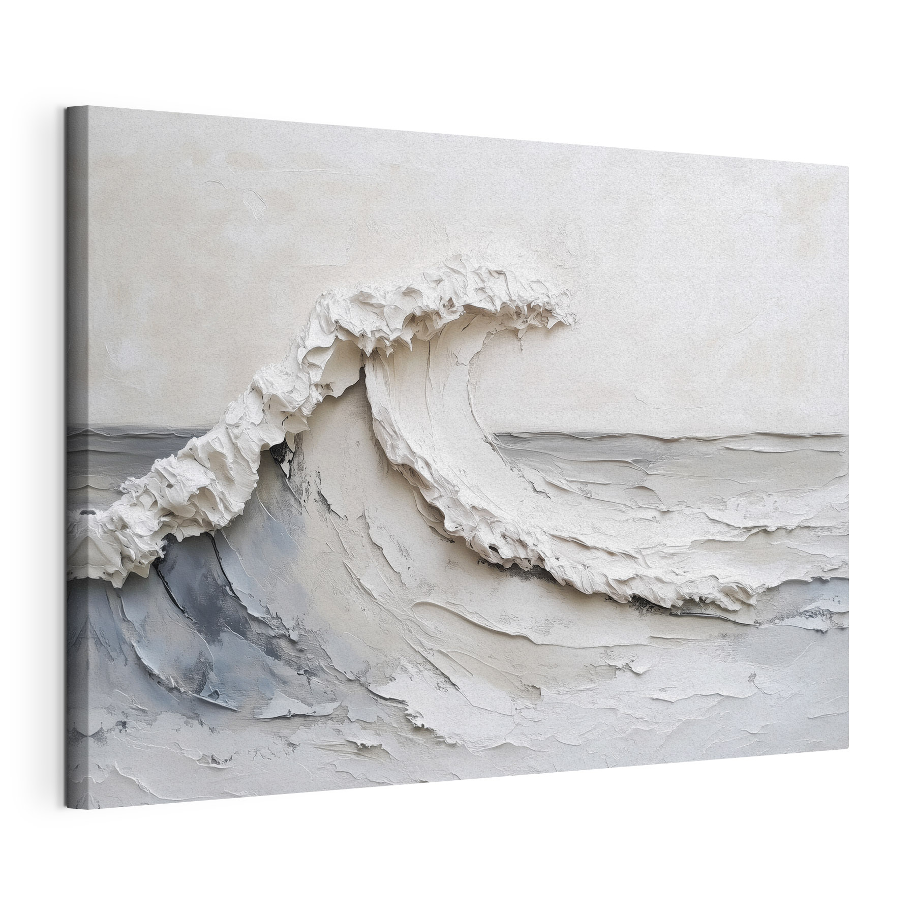 White wave on a white surface